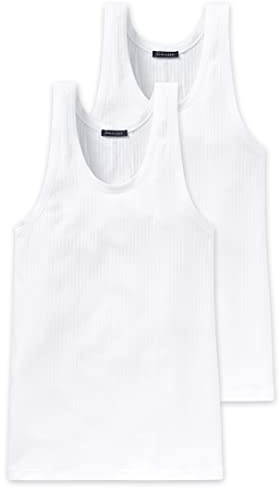 Schiesser Herren Jas 0/0 (2 stuks) Unterhemd, Weiß (100-weiss), XL EU