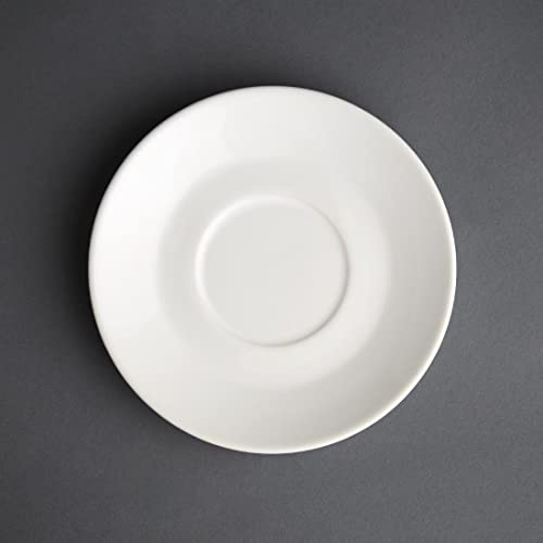Olympia Cafe Saucers White Porcelain Coffee Plate Kitchen Restaurant 12pc