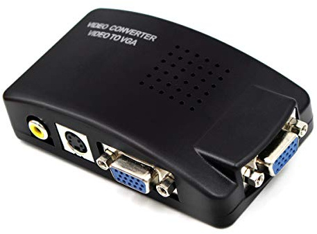 Wiistar AV S-Video Composite to VGA Video Converter Box for DVD DVR VCR Monitor