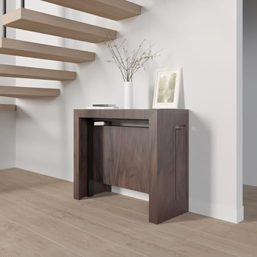 Ve.CA-ITALY – Mesa-consola Mercurio extensible de 40 a 300 cm, de diferentes colores, muebles cocina y casa nogal