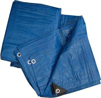 Telo telone in polietilene occhiellato con angoli rinforzati multiuso per coperture antipioggia impermeabile colore blu Gr/Mq 90 (MT 5x6)