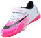VLOOKST Scarpe da Calcio per Bambini e Ragazzi all'aperto Scarpe da Allenamento Sneaker Scarpe Sportive Ragazze Scarpe da Ginnastica Scarpe da Calcetto Unisex Bambino Bianco Rosa 38EU