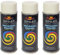 VE-INDUSTRIES Lackspray nach RAL 3er Sparpack Spraydose 400ml Buntlack für Holz, Metall (7035 Lichtgrau)