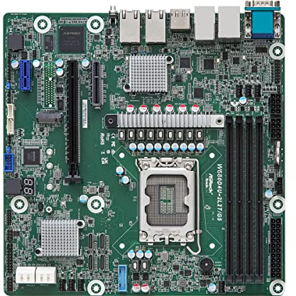 Asrock Rack W680d4U-2l2t/g5 - Motherboard - Micro Atx - Lga1700-Sockel - W680 Chipsatz - Usb 3,2 Gen 1 - 2 X 10 Gigabit Lan, 2 X Gigabit Lan - Onboar