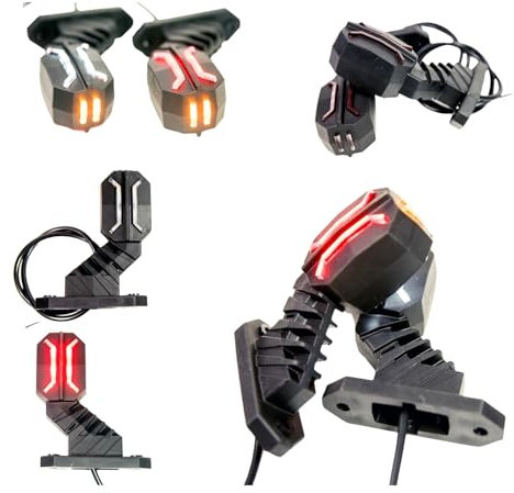 Web Truck 2 x LED caoutchouc feu de gabarit latéral moderne 12V 24V avec homologation E feu de position voiture camion voiture caravane lampe voiture lumière blanc rouge orange