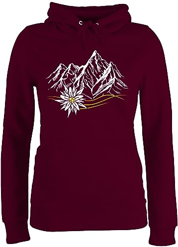 Shirtracer - Pullover Damen Hoodie Frauen - Kompatibel mit Oktoberfest - Edelweiß Berge Wandern Wanderlust Berg Ruft Alpen