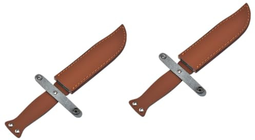 ABOOFAN 2 Pièces etui couteau malette couteaux étui malette de transport - suitcase valise étui en cuir de camping sabre Jeu de x protecteur Cuir composite