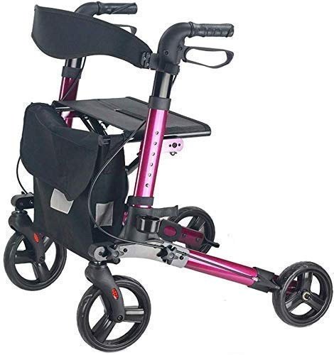 Rollator Rollator, Rullstol I Upprätt Ställning, Gånghjälpmedel För Seniorer, Lättviktsrullator I Aluminium Med Komfortsits