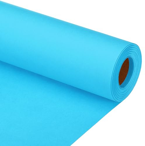 PATIKIL Zeichenpapierrolle 30cm x 15m Zeichenpapier Papierrolle Hellblau | Malpapier, Skizzenpapier, Bastelpapier, Kraftpapier, 80 g/m², für Staffelei Malen Handwerk Geschenkverpackung