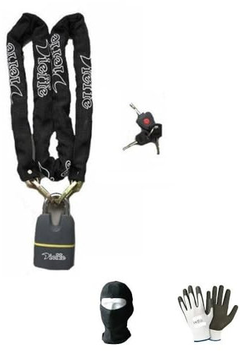 COMPATIBILE CON P IAGGIO VESPA 50 SPECIAL CATENA ANTIFURTO BLOCCO UNIVERSALE CON MAGLIA 10X10 MT 1.5 ACCIAIO CATENACCIO AD U,PESO CIRCA 3 KG ANTIRAPINA-FURTO-ALLARME MECCANICO