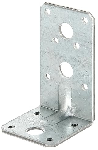 Alberts 820053 Raccord d'angle pour charges lourdes | galvanisé sendzimir | 90 x 50 x 50 mm | kit de 50