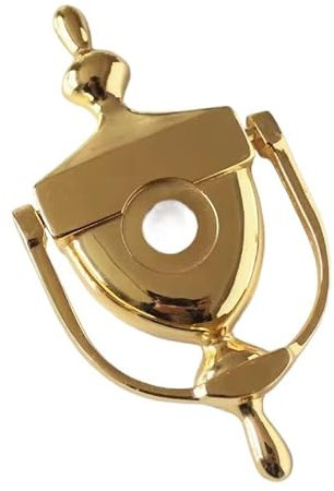 SKINPA Türklopfer for die Vordertür, Möbel-Zugring, moderner Türklopfer aus Zinklegierung, grün-bronzefarbener Türgriff, Guckloch, Möbelgriff, Heimdekorationsbeschläge(Gold)