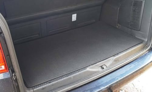 Kofferraummatte passend für VW T5 T6 T6.1 Kofferraum Fußmatte Matte Automatte Velours (Schienen abgedeckt)