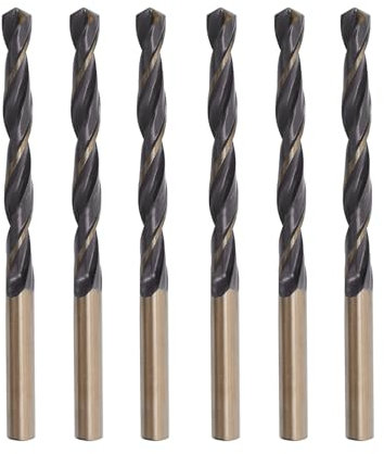 Misuyue 6pcs Metal Drill Bits, 6mm HSS Drill Bit Sets, Carbide Twist Drill Bit for Metal Stainless Steel Aluminum Alloy, Wood Drill Bits