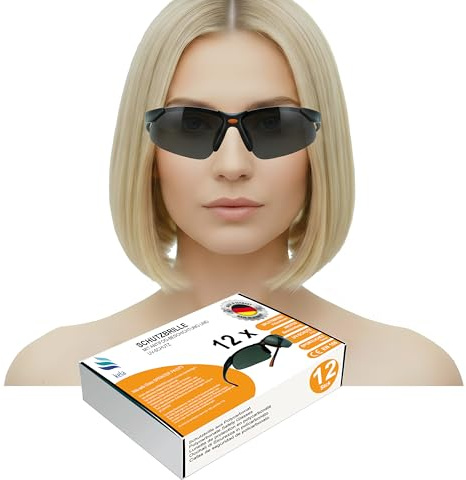 kela PREMIUM Schutzbrillen Sportbrille SPRINTER I 100% Made in Germany | getönte splitterfreie kratzfeste Arbeitsschutzbrille mit Anti Fog und UV-Beschichtung EN170 EN172 I Fahrradbrille