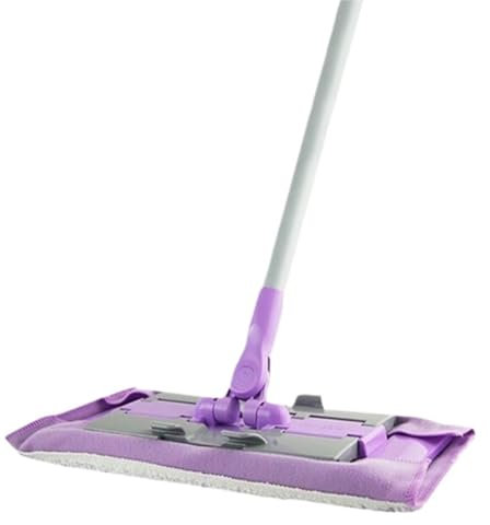 SHCHNA Spazzolone per Pavimenti Mop Piatto con Pinza for Uso Domestico, Bagnato E Asciutto, Doppio Uso, Rotante, Mop Orizzontale Aspirante Mocio Pavimenti Mocio Mop