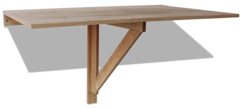 Eleganz Wandklapptisch Eiche 100x60 cm - Platzsparender Tisch aus Holzwerkstoff für kleine Wohnungen, Küche oder Büro - Langlebig & Stilvoll