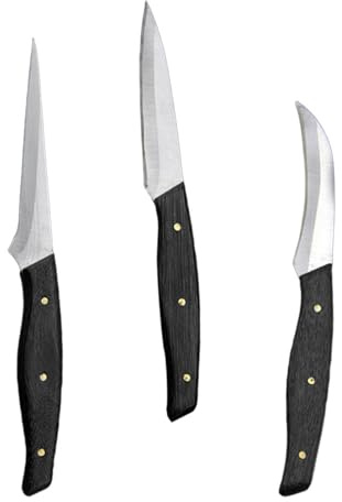 INOOMP Set di Coltelli per Intagliare Zucca in Acciaio Inossidabile Design Ergonomico, per Scolpire Frutta e Verdura a Casa in Ristorante