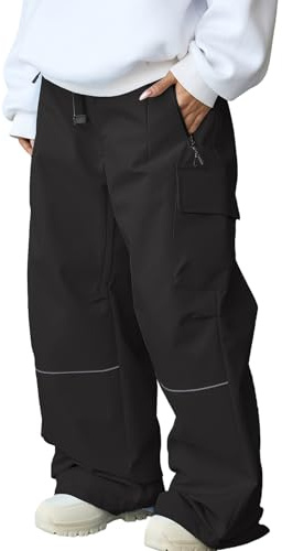 HOTIAN Skihose Damen Schneehose Wasserdicht Winddichte Warm Baggy Oversize Snowboardhose Skilanglaufhose Ski Pant Outdoorhose