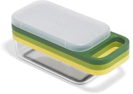 Joseph Joseph Multi-Grate Rallador de Queso 3 en 1 con Recipiente de Almacenamiento, Rallador de Caja y Pelador de Cítricos