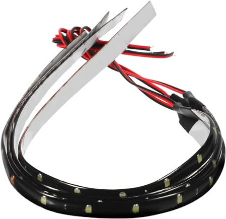 Outanaya LED de Blanc Voiture Décoration 12v Étanche Ruban pour 4, Installation Facile, Pack Pièces et Intérieure Auto Voitures, Motos Bateaux