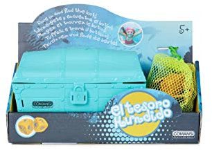 Tesoro hundido - Juego de piscina con dados de espuma y piezas de tesoro. ¡Encuentra el tesoro y supera los desafíos! Juguete de Comansi.