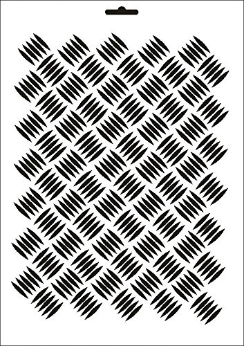 UMR-Design W-186 Checker Plate Wand/Textilschablone Grösse A3