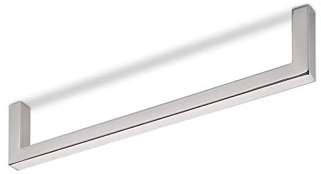 SOTECH Garderobenstange NORM BA 288 mm Edelstahl poliert für Schrankmontage | Kleiderschrankstange Garderobenbügel Kleiderbügelhalter