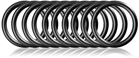 Ganzoo Rundring O-Ring Metall 25 mm innen, 35 mm außen, 10 Stück schwarz matt, legierter Stahl rostfrei, stabil punktgeschweißt, Zubehör für Hunde-Leine und Halsband, Paracord 550, Handtasche, Basteln
