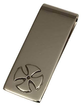 Arfasatti Massif Geldklammer Malteserkreuz in 925 Sterling Silber Glatte Artisan Made in Italy
