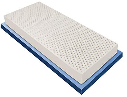 Baldiflex Emporio Latex-Matratze für Einzelbett, 90 x 190 cm, Höhe 18 cm, mit 7 Liegezonen, mit Aloe Vera-Bezug, abnehmbar, milbendicht und atmungsaktiv