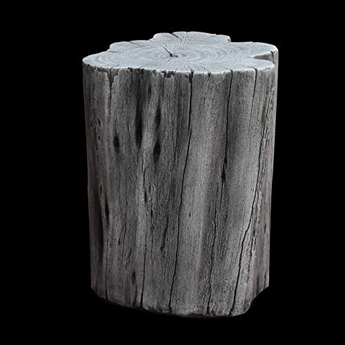 Elementi Sitzhocker Warren in Grauer Baumstamm-Optik aus Eco-Stone Farbe: Classic-Grey