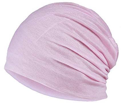 YOFASEN Slouchy Beanie mössa – Chemo Cancer huvudbonad av bomull, sovmössa, turban, huvudbonad, stretch, muslimsk huvudduk för kvinnor och män, Fluorescerande rosa, one size
