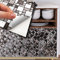 Walplus Adhesivos Azulejos Metálicos Paquete Múltiple Vinilo Adhesivo Impreso Azulejos Adhesivos De Pared De Cocina Decoración Mosaico De Piedra Gris Plateado Metalizado 48Unidades 15Cm(6) Gris