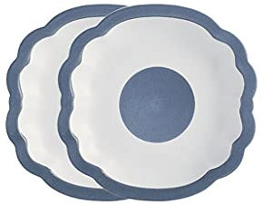 Liudan Servizio di Piatti Piatti durevoli per Cena in Porcellana Stile Giapponese 8 Pollici Creativo Piastre ceramiche in Ceramica per Bistecca Pasta e Piastre antipasti (Set di 4) Servizio da tavola