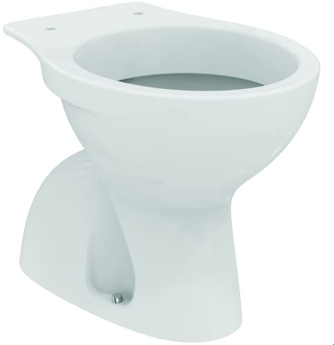 Ideal Standard - Eurovit Vaso a terra con scarico a pavimentoS UNI per installazione staccato da parete, Bianco