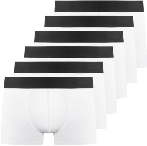 YouShow Boxer Homme Coton 6/12 Pièces Caleçon Homme Stretch | 95% Coton, doux et agréable pour la peau, coupe confortable, sans remontée des jambes, design sans étiquette