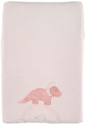 NOUKIE'S Wickelauflage mit Bezug – Popsie, Gigi & Louli – Triceratops – Rosa