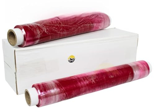 KURTT - 4 Großrollen Frischhaltefolie Klarsichtfolie PVC 45cm breit 300m pro Rolle Großverbraucher Rollen - Küchenfolie - Frischhaltefolie - Haushaltsfolie - Schutzfolie - Aufbewahrungsbox