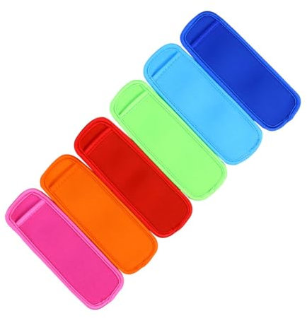 TOPBATHY 12 Stk Buntes am Stiel Frostschutzmittel Gefrier- am Stiel-Halter Ärmel mit am Stiel kuchen Eisstockhülle Eisstock-Abdeckung Neopren Halterung Stick-Set Rutenhalter Kind
