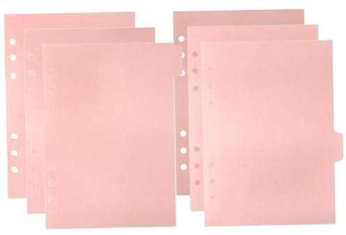 TOGEVAL 6stücke Binder Teiler Notizbuch Trennblätter Lose Register Tabs Farbige Tabs Für Ordner Und Notizblöcke