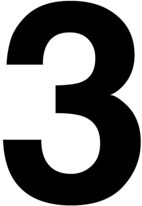 Zahlen Aufkleber Nummer Buchstabe zum Kleben Ziffer zum Aufkleben Nummer 10cm Zahl 6 cmSchwarz (3)