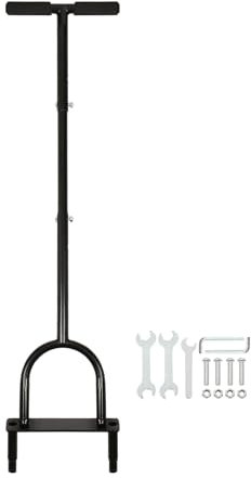Harbour Housewares Hollow Tine Lawn Corer - 24.5cm x 1M - Black - 1x Manual Heavy Duty Garden Gardening Grass Fertilizer Soil Turf Spikes Scarifier Aeration Hand Fork Tool
