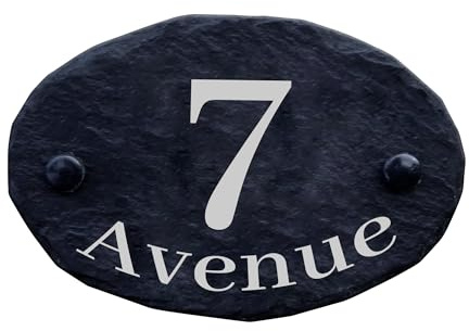 Personalised Slate House Sign, Custom Door Number Plaque 150x100mm