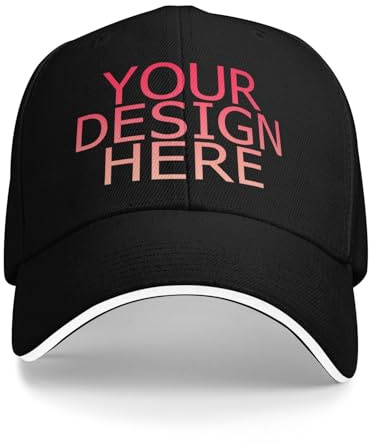 AMZLRR Baseballkappe personalisiertes Cap selbst gestalten mit Foto/Logo/Text gestalten | Verstellbare Cap für Männer & Frauen