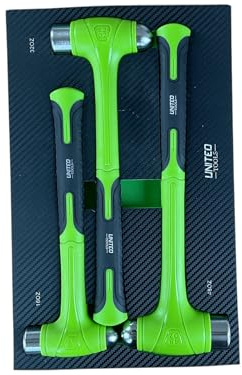 Dead Blow Ball Pein Hammer 16oz, 32oz, 48oz Set of 3 United Tools EVA Foam Tray
