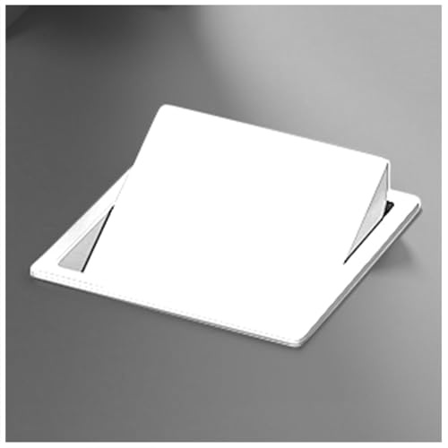 Cubo de basura deslizante integrado para instalación en techo, contenedor de residuos de armario de cocina con tapa oscilante, color blanco, ahorro de espacio y elegante solución de residuos