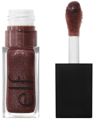 e.l.f. Glow Reviver Plumping Lip Oil, getöntes Lippenöl mit aufpolsternder Wirkung und Hochglanz-Finish, mit Jojobaöl, vegan und tierversuchsfrei, Espresso Tonic