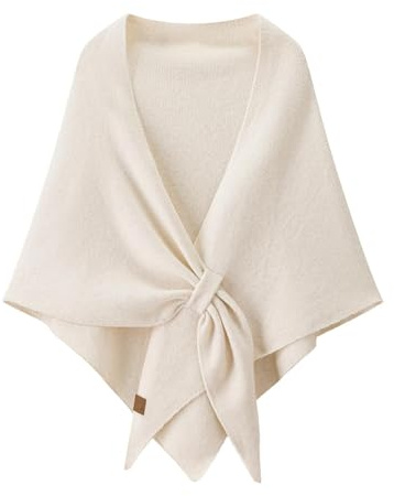 Shawl Wraps for Women, Women's Solid Color Scarf Shawl, Casual Soft Comfortable Triangle Shawls (White)