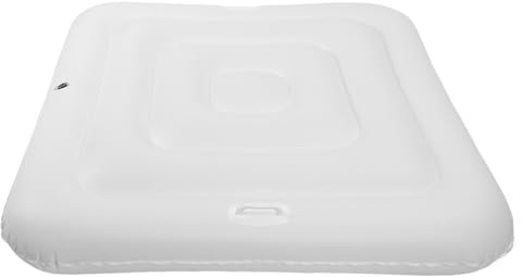 Uppblåsbart 130 cm poolskydd, uppblåsbart poolöverdrag, dammsäkert PVC-fyrkantigt skydd med enkel förvaring, sparar vatten och energi för användning